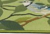 Trans Ocean Esencia 9587/06 Birds Of A Feather Green Area Rug Pile Image