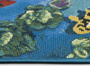 Trans Ocean Esencia 9595/04 Koi Pond Aqua Area Rug Pile Image