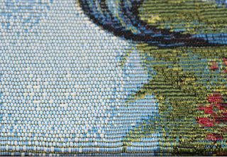 Trans Ocean Esencia 9608/03 Rooster Farm Blue Area Rug Pile Image