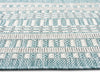 Trans Ocean Malibu 8228/04 Etched Border Aqua Area Rug Pile Image