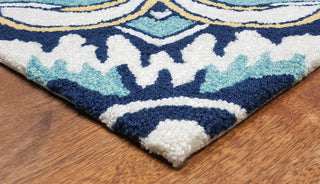 Trans Ocean Ravella Floral Tile Blue Area Rug by Liora Manne 