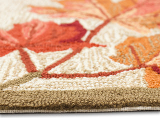 Trans Ocean Ravella 2303/12 Falling Leaves Border Natural Area Rug Pile Image