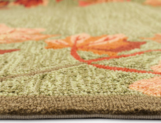 Trans Ocean Ravella 2303/16 Falling Leaves Border Moss Area Rug Pile Image