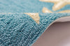 Trans Ocean Capri 1710/04 Starfish Border Blue Area Rug by Liora Manne 