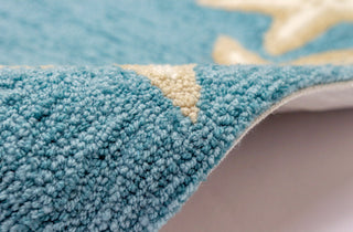 Trans Ocean Capri 1710/04 Starfish Border Blue Area Rug by Liora Manne 