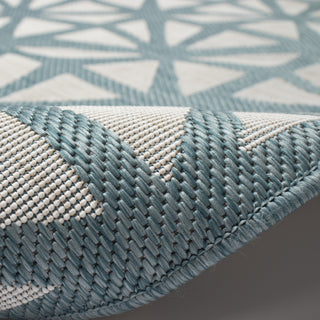 Trans Ocean Carmel 8489/04 Tonga Tile Aqua Area Rug Roll Image