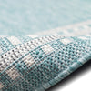 Trans Ocean Malibu 8228/04 Etched Border Aqua Area Rug Roll Image