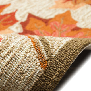 Trans Ocean Ravella 2303/12 Falling Leaves Border Natural Area Rug Roll Image