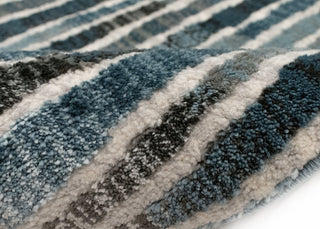 Trans Ocean Soho 7116/03 Stripe Blue Area Rug by Liora Manne 