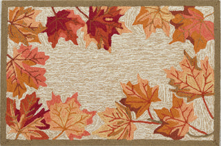 Trans Ocean Ravella 2303/12 Falling Leaves Border Natural Area Rug 