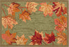 Trans Ocean Ravella 2303/16 Falling Leaves Border Moss Area Rug 