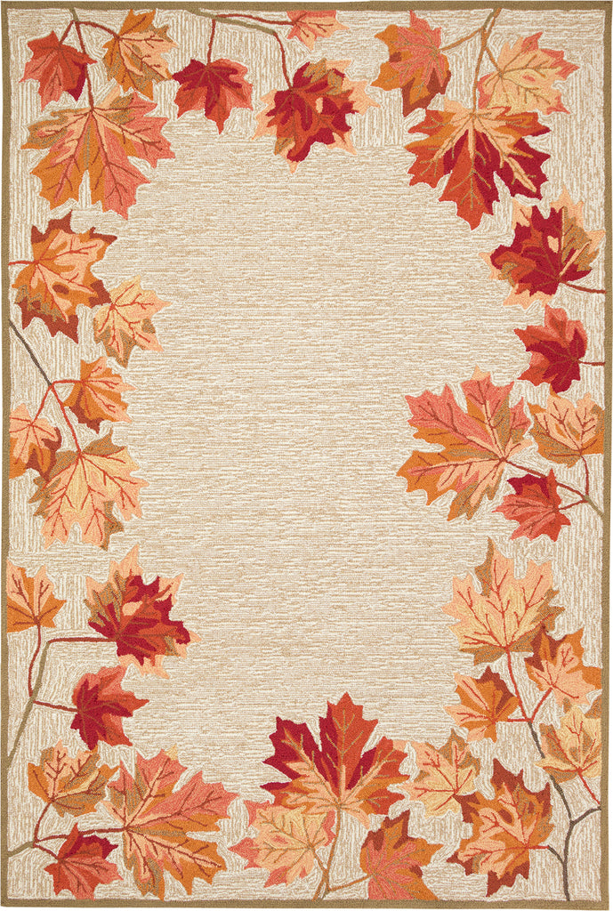 Trans Ocean Ravella 2303/12 Falling Leaves Border Natural Area Rug main image