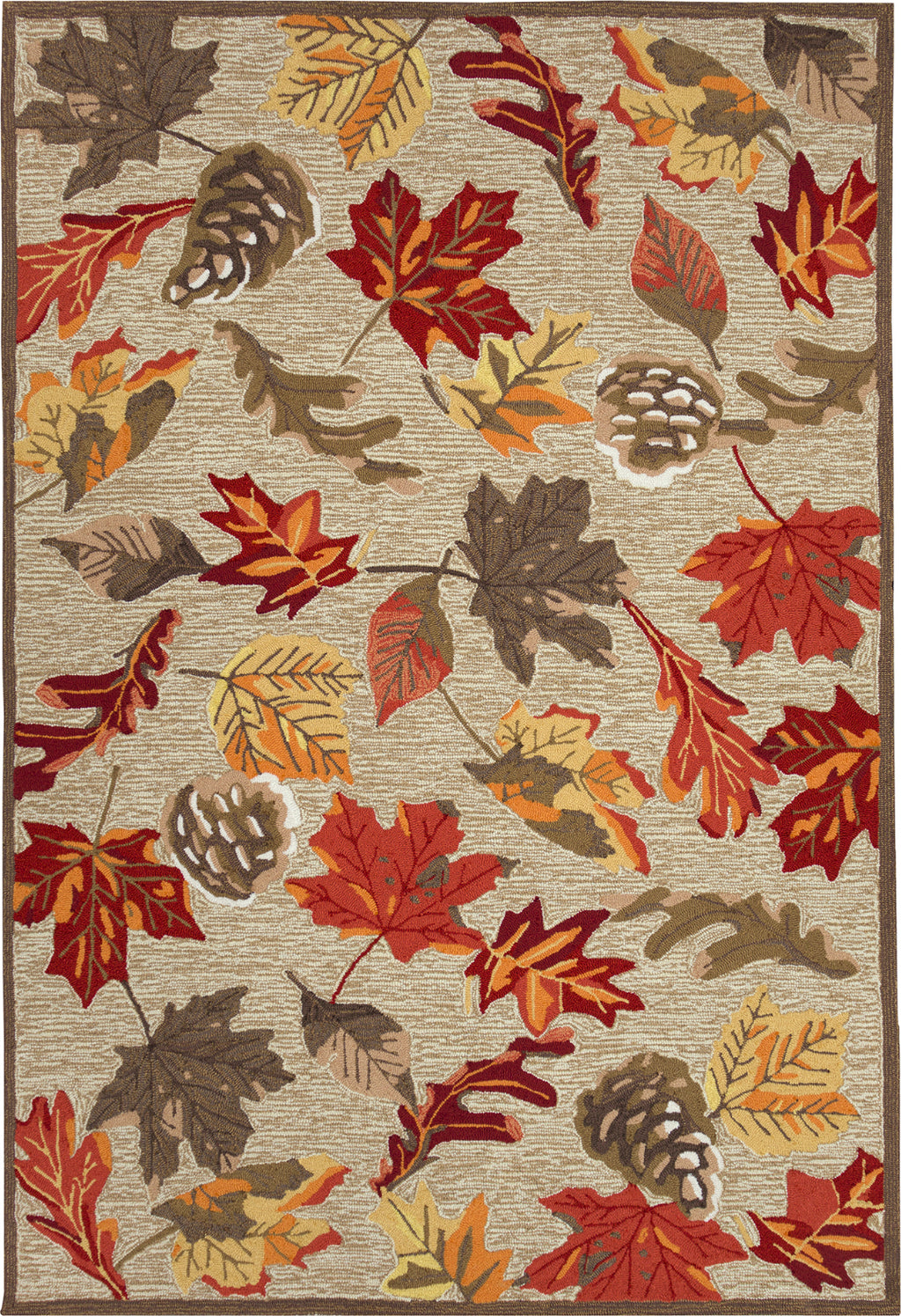 Trans Ocean Ravella 2304/12 Falling Leaves Natural Area Rug main image