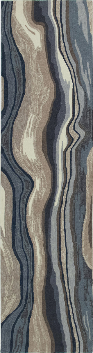 Trans Ocean Ravella 2285/03 Ipanema Blue/grey Area Rug Runner Image