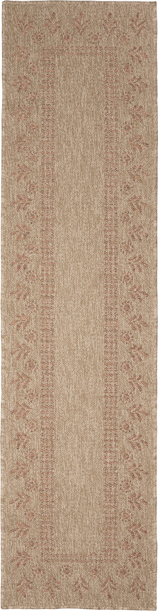 Trans Ocean Sahara 7188/14 Block Print Border Terracotta Area Rug Runner Image