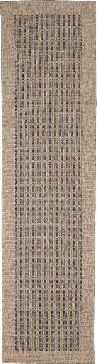 Trans Ocean Sahara 7190/12 Texture Border Natural Area Rug Runner Image