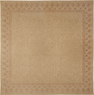 Trans Ocean Sahara 7188/14 Block Print Border Terracotta Area Rug Switch