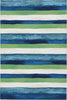 Trans Ocean Visions II 4313/03 Painted Stripes Cool Area Rug 