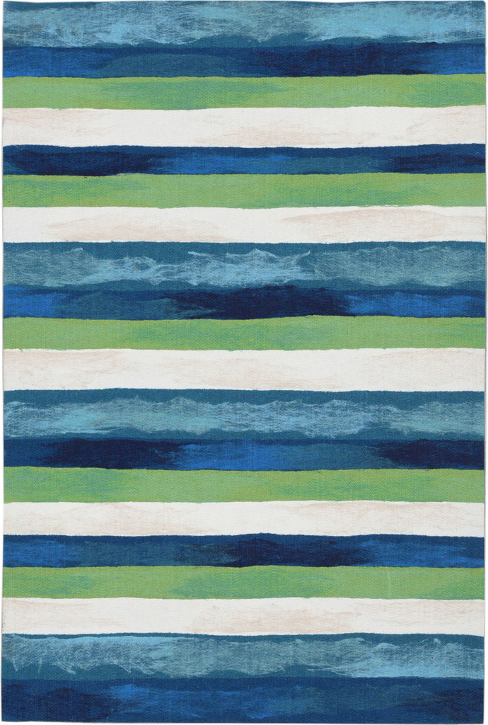 Trans Ocean Visions II 4313/03 Painted Stripes Cool Area Rug 