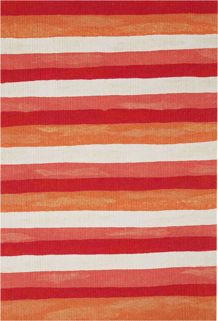 Trans Ocean Visions II 4313/24 Painted Stripes Warm Area Rug 