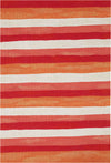 Trans Ocean Visions II 4313/24 Painted Stripes Warm Area Rug 