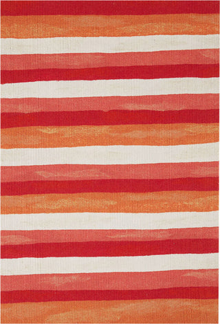 Trans Ocean Visions II 4313/24 Painted Stripes Warm Area Rug 