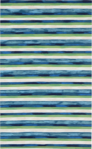 Trans Ocean Visions II 4313/03 Painted Stripes Cool Area Rug Main Image