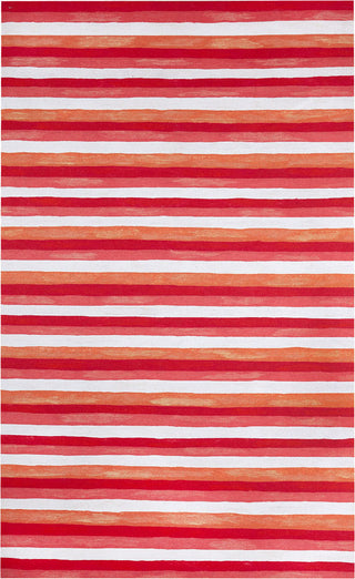 Trans Ocean Visions II 4313/24 Painted Stripes Warm Area Rug Main Image