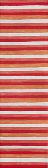 Trans Ocean Visions II 4313/24 Painted Stripes Warm Area Rug Runner Image