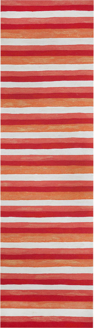 Trans Ocean Visions II 4313/24 Painted Stripes Warm Area Rug Runner Image