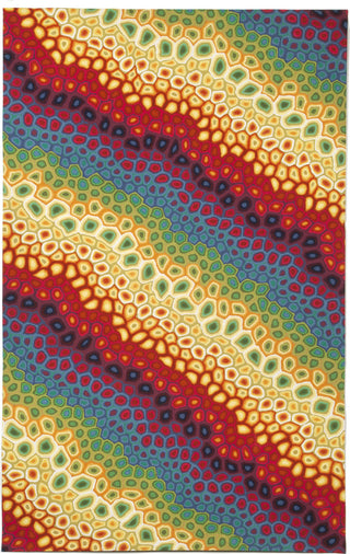 Trans Ocean Visions III Pop Swirl Red by Liora Manne 