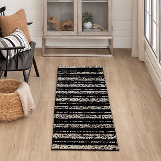 Karastan Traverse Lanes Charcoal Area Rug by Bobby Berk 