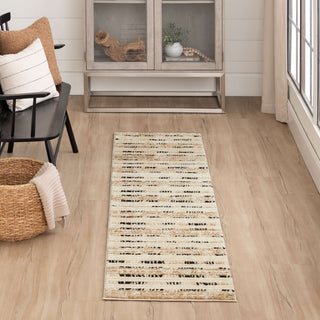 Karastan Traverse Lanes Tan Area Rug by Bobby Berk 