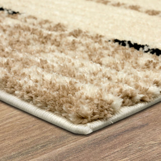 Karastan Traverse Lanes Tan Area Rug by Bobby Berk Angle Image