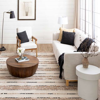 Karastan Traverse Lanes Tan Area Rug by Bobby Berk Lifestyle Image Feature