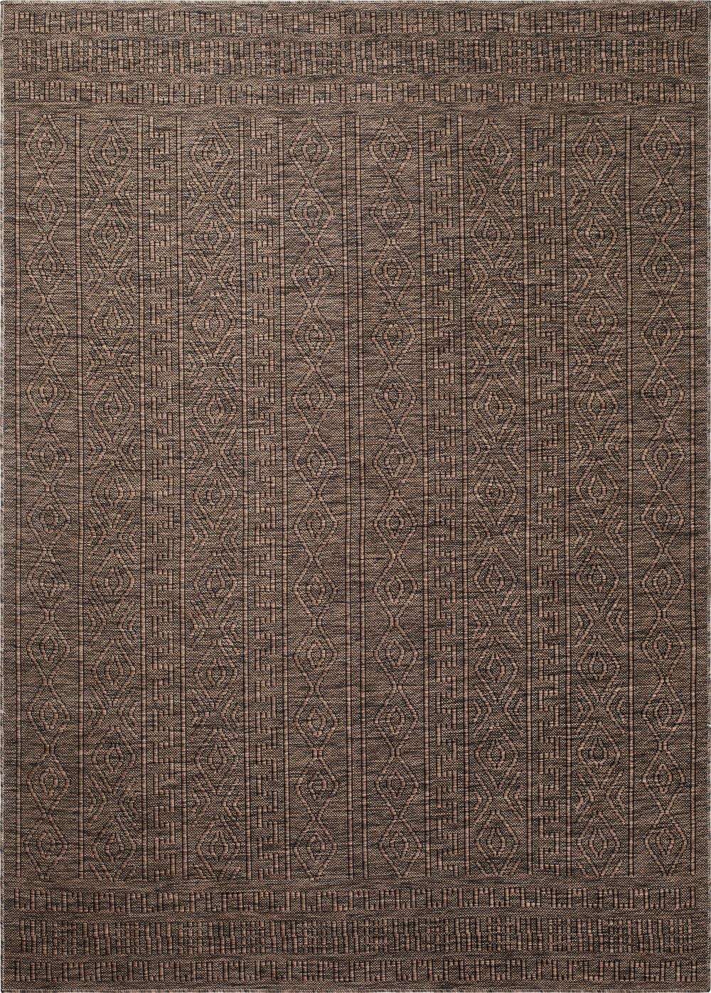 Livabliss Terrace TRC-2300 Dark Brown Area Rug