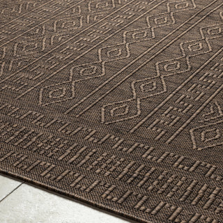 Livabliss Terrace TRC-2300 Dark Brown Area Rug Detail