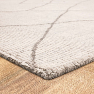 Karastan Tangier Tribal Diamond Silver Area Rug Angle Image