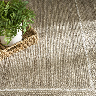 Nourison Terrazzo Jute TRJ01 Natural Grey Area Rug Texture Image