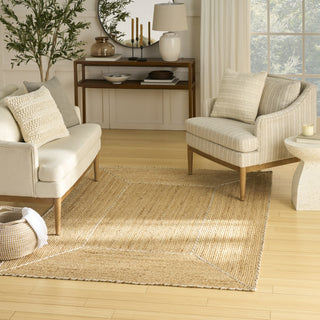 Nourison Terrazzo Jute TRJ01 Natural Area Rug Corner Image