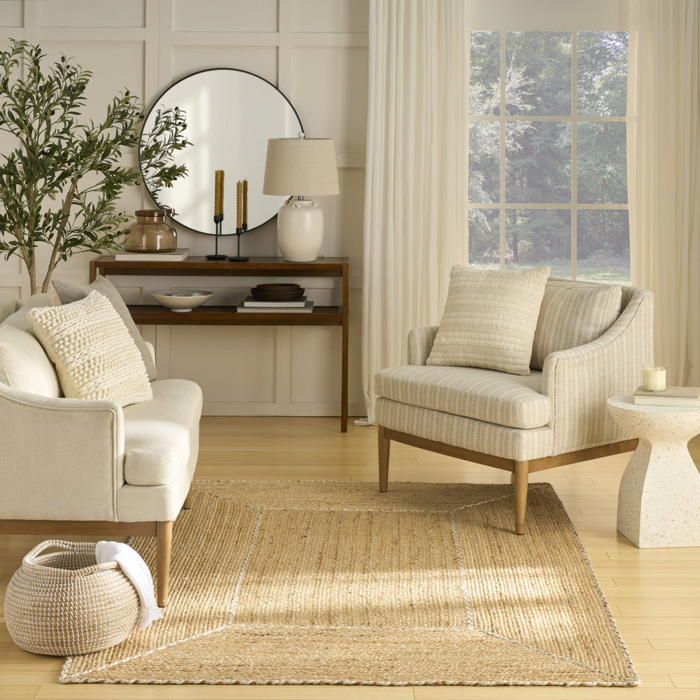 Nourison Terrazzo Jute TRJ01 Natural Area Rug Room Image Feature