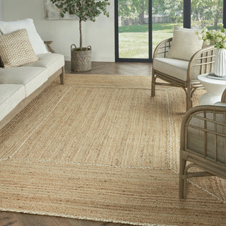 Nourison Terrazzo Jute TRJ01 Natural Area Rug Corner Image