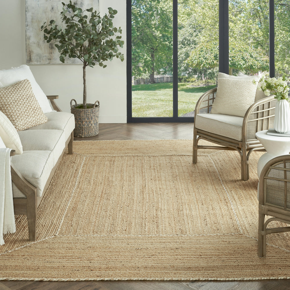 Nourison Terrazzo Jute TRJ01 Natural Area Rug Room Image Feature