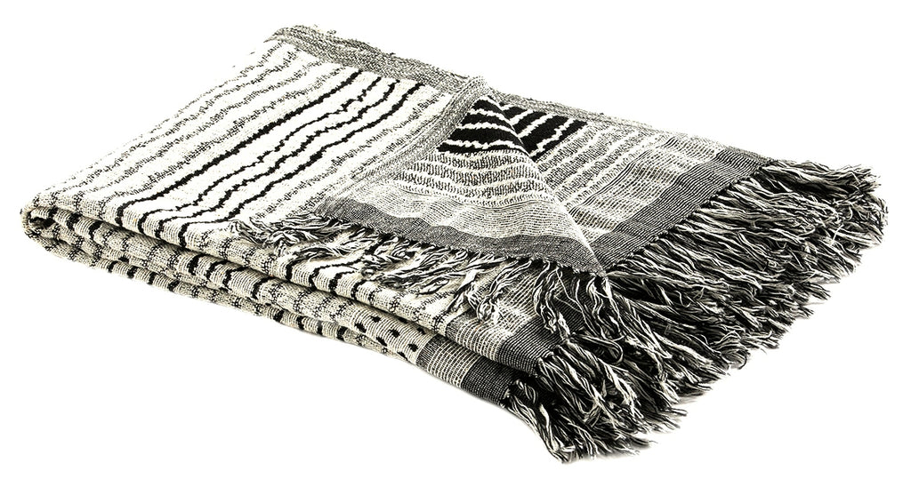 Auskin Woolen Throws Sojourn Black/White Throw main image
