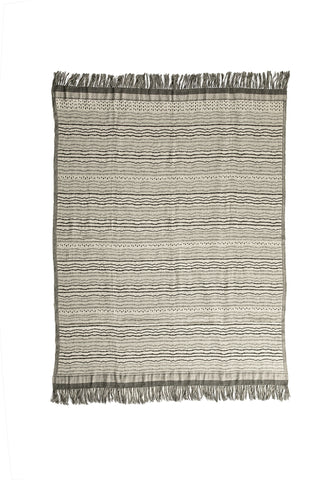 Auskin Woolen Throws Sojourn Black/White Throw Main Image