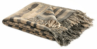 Auskin Woolen Throws Safari Beige/Grey/Black Throw main image