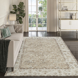 Dalyn Tuscany TU5 Taupe Area Rug Lifestyle Image Feature