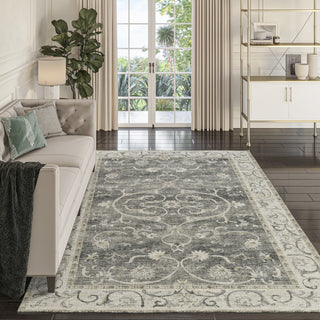 Dalyn Tuscany TU6 Charcoal Area Rug Lifestyle Image Feature