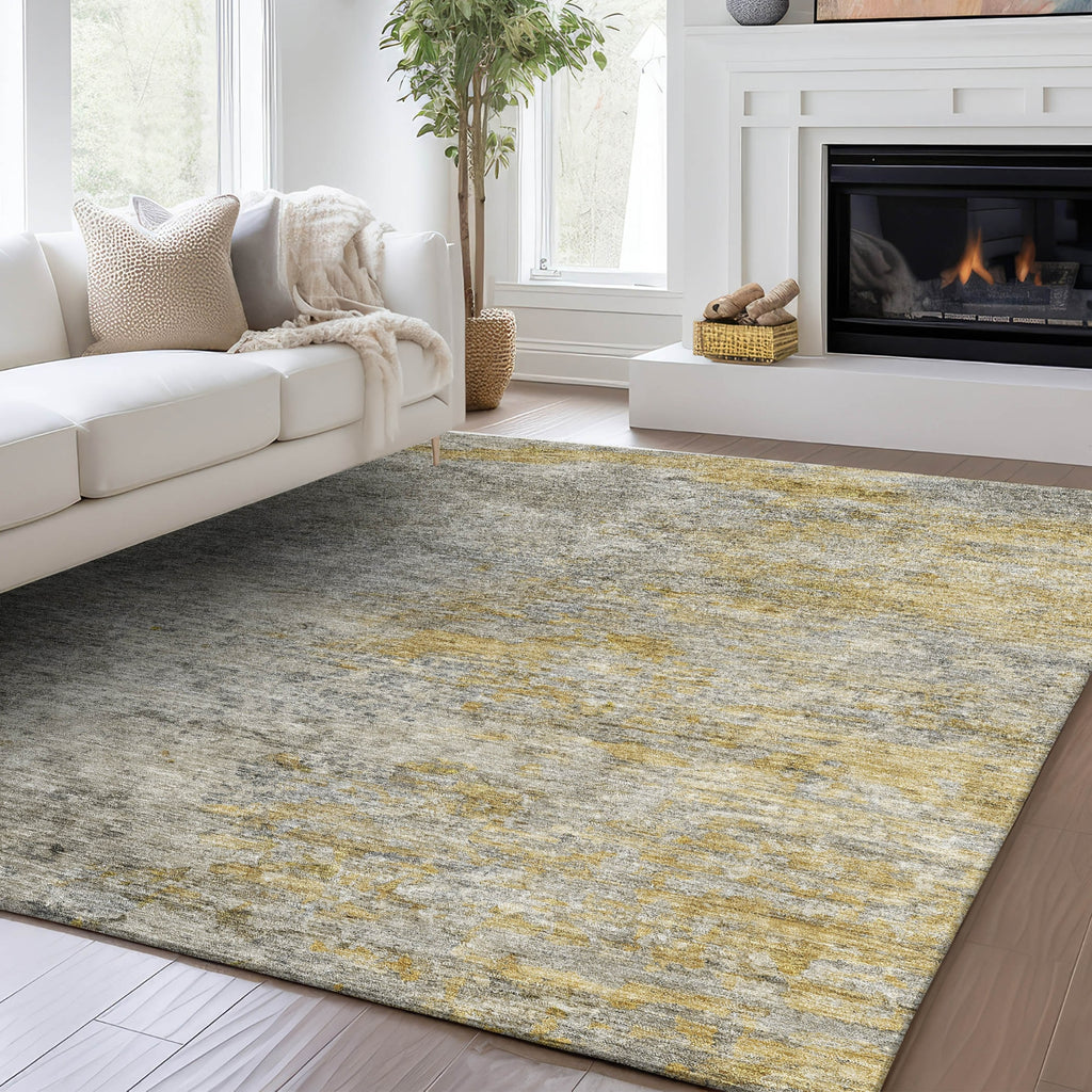 Dalyn Trevi TV13 Gray Machine Washable Area Rug Lifestyle Image Feature