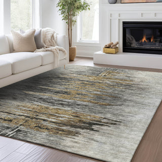 Dalyn Trevi TV14 Gray Machine Washable Area Rug Lifestyle Image Feature